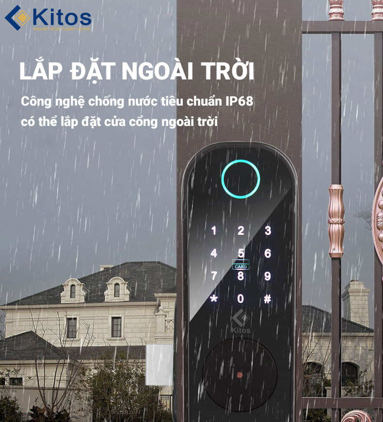 Khoá vân tay cửa cổng Kitos KT-DL04 Pro